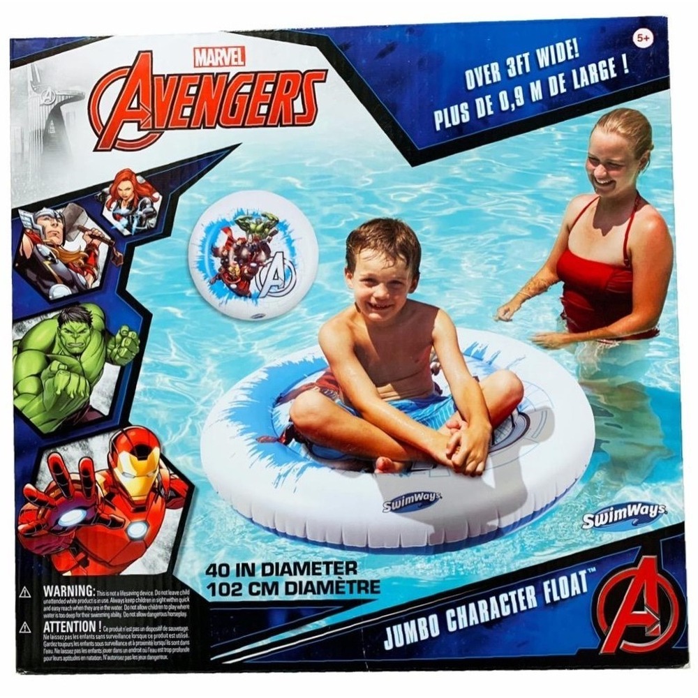 SwimWays Marvel Avengers Jumbo Character Pool Inflatable Water Float